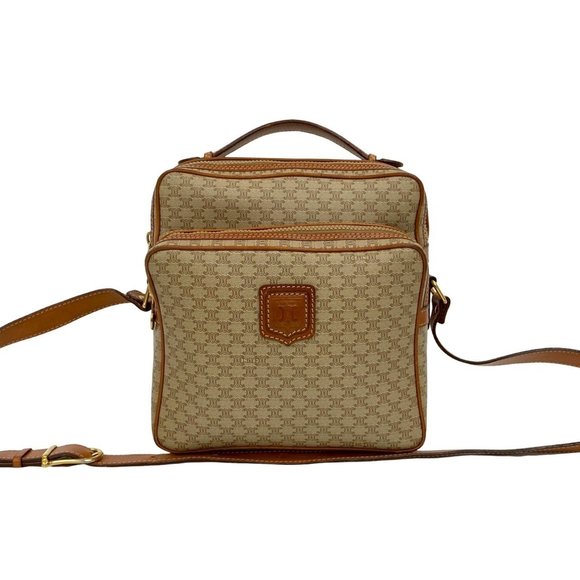 CELINE Brown Leather Shoulder Bag - Picture 1 of 10